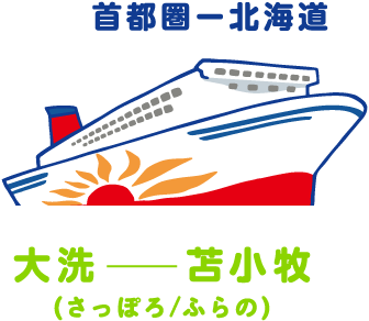 首都圏ー北海道 大洗ー苫小牧(さっぽろ/ふらの)